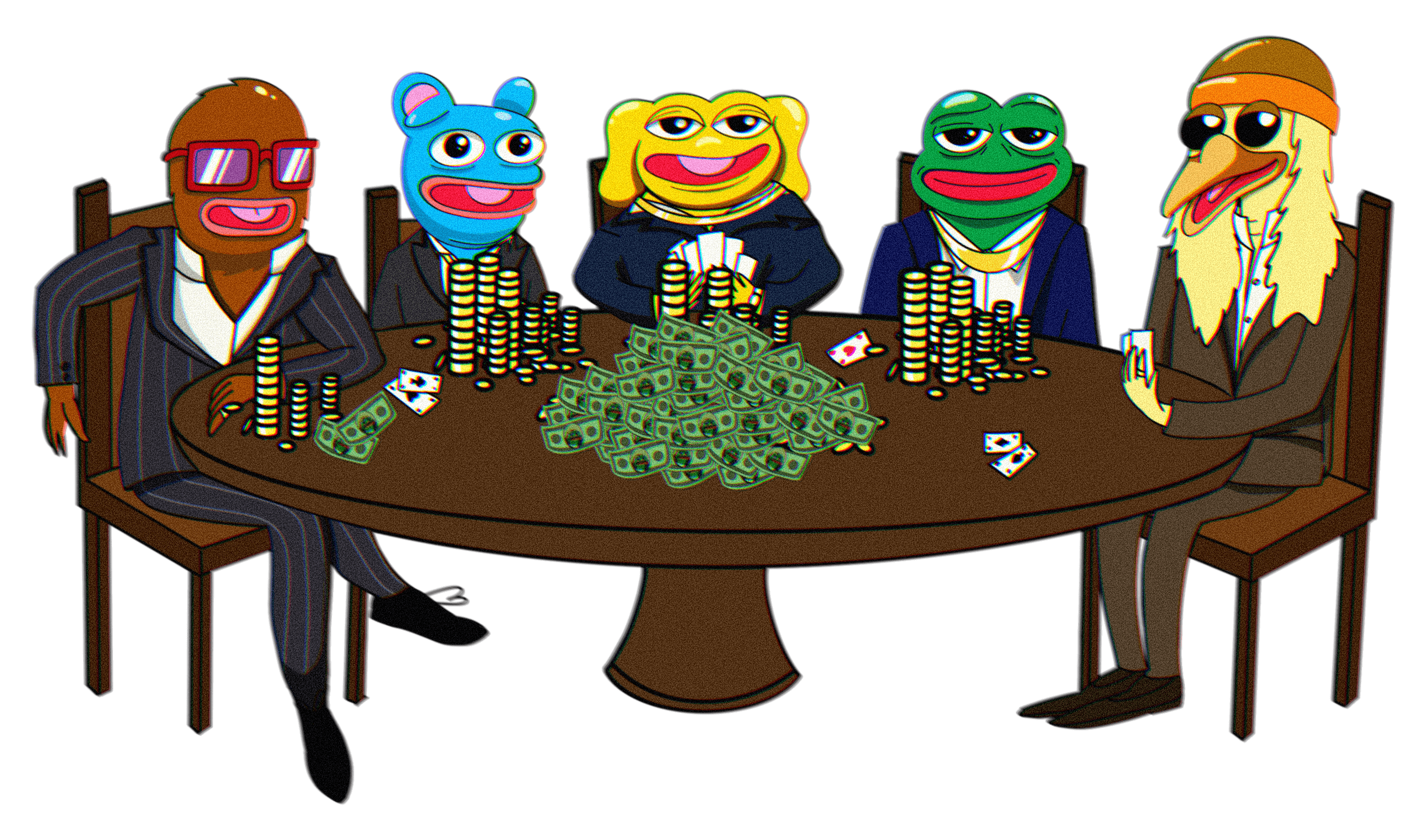 Frogs at the table